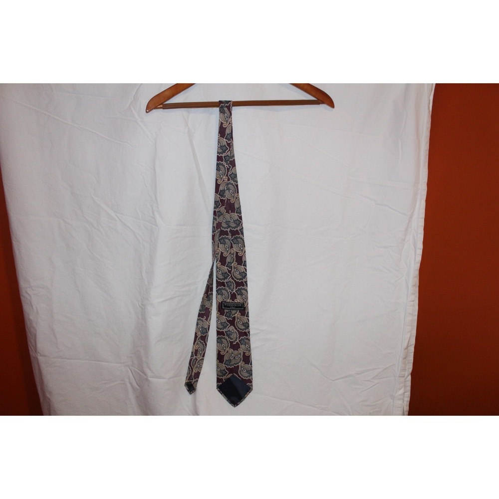 Windsor Men's Burgundy Paisley Dress‎ Tie Classic Necktie
